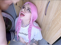 Fucked Step Sister While She Was Stuck In The Washing Machine