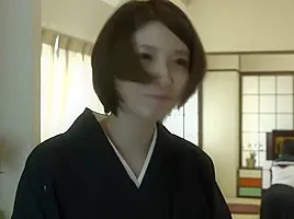 Japanese Widow Deep Kissing Daughter