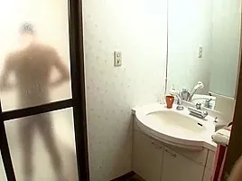 Daddy's new wife get molested by boy at bathroom door -Pt2 At WeMilfCam.com