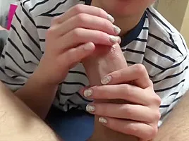 little sister edges me till I cum in her mouth. She swallows it all :)