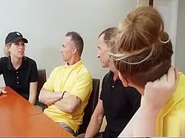 Two Hot Blonde Teen Girls Swap Fuck Their Dads For Money