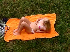 Hot Blonde Teen Step Sister Goldie Rush Fucked On Balcony By Brother