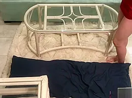 Stepmom stuck in the living room cleaning - Erin Electra