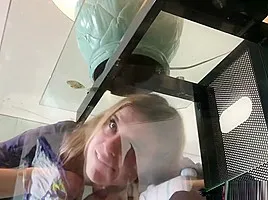 Stepmom gets stuck while sneaking out and fucked by stepson - Erin Electra