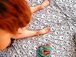 My little sister is bored with studying and asks me to fuck her and leave m