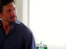 Busty teen massaging horny stepdad