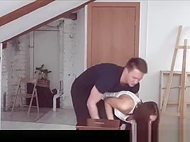 Groped stepsister hard banged in tight ass