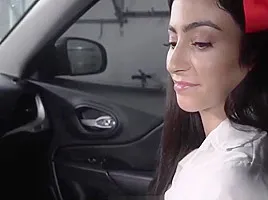 Hot Latina Teen Step Daughter With Braces Jasmine Vega Fucked By Step Dad In Back Seat Of His Car After She Is Caught Shoplifting Panties