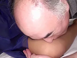 Daughter fuck dads' friend after play mahjong