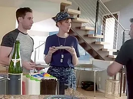 Naughty milf stepmother mouth fucked again and again!