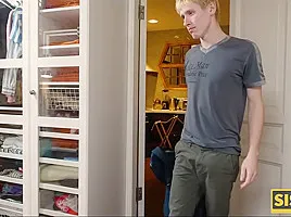 SIS.PORN. Blonde guy cant overcome basic instinct and fucks stepsis