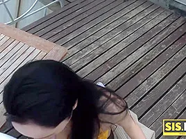 SIS.PORN. Remarkable teen enjoys smoking and banging with her stepbro