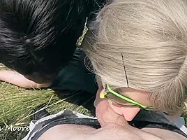 Sisters Moore In Outdoor Blowjob With 2 Girl Cum Mouth Cum Kissing - Threesome Ffm Amateur Step