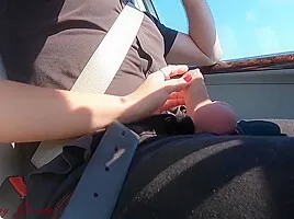 While Driving My Cousin Gourmande Wanks My Cock For A Long Time Before Sucking Me While I Drive! When I Finally Stop She Greedily Swallows All My Cum Without Losing A Drop 16 Min