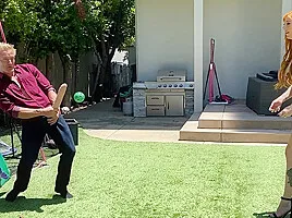 Big Booty Busty Redhead Mom Plays Penis Ball With Step-sons Huge White Cock With Lauren Phillips