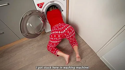 Christmas Gift For Step Son - Step Mom Stuck In Washing Machine! P1